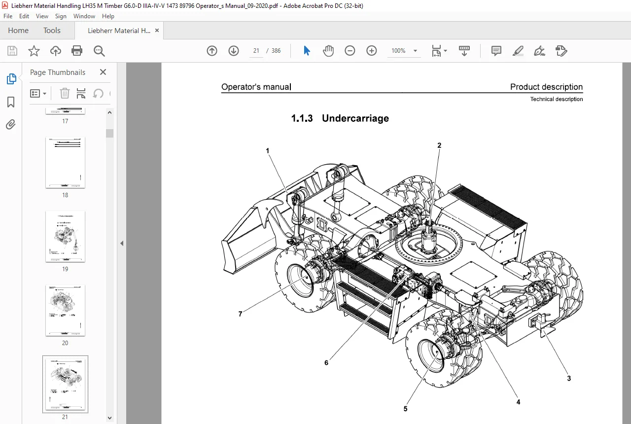 Liebherr LH 35 M Timber Litronic Operator's manual 89796 - PDF DOWNLOAD - Image 4