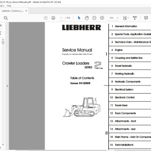 Liebherr LR2 622 632 Crawler Loader Series 2 Service Manual - PDF DOWNLOAD
