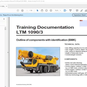 Liebherr LTM 1090-3 Mobile Crane Training Documentation Manual - PDF DOWNLOAD