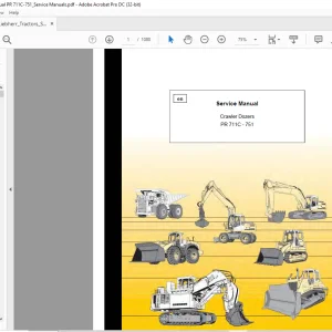 Liebherr PR 711C - 751 Crawler Dozers Service Manual - PDF DOWNLOAD