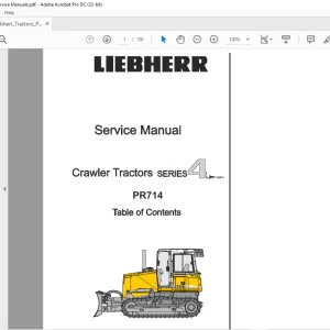 Liebherr PR 714 Crawler Tractors Series 4 Service Manual - PDF DOWNLOAD