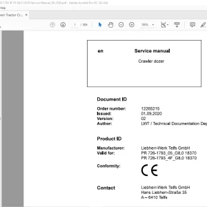 Liebherr PR 726-1793_05_G8.0 18370 PR 726-1793_4F_G8.0 18370 Crawler Dozer Service Manual - DOWNLOAD