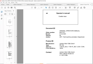 Liebherr PR 736 1736 05_G8.0, 1736 4F G8.0 (USA CAN) Crawler Dozer Operator's Manual 16834 - PDF DOWNLOAD