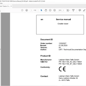 Liebherr PR 736-1736_05_G8.0 16834 PR 736-1736_4F_G8.0 16834 Crawler Dozer Service Manual - PDF DOWNLOAD