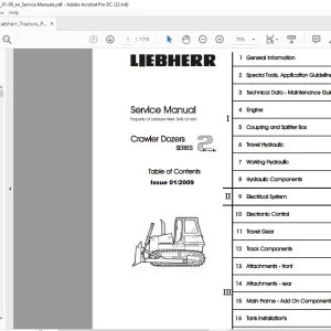 Liebherr PR2 712 752 Crawler Dozer Series 2 Service Manual - PDF DOWNLOAD