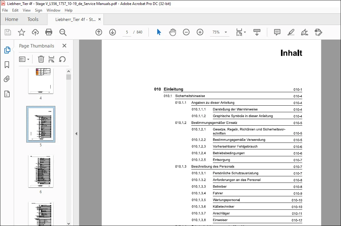 Liebherr Radlader L 566-1757 Servicehandbuch - PDF DOWNLOAD (German) - Image 3