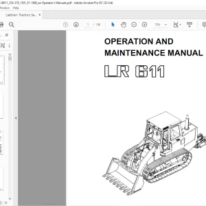 Liebherr Tractor LR 611 Operation & Maintenance Manual - PDF DOWNLOAD