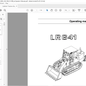 Liebherr Tractor LR 641 Operating Manual - PDF DOWNLOAD
