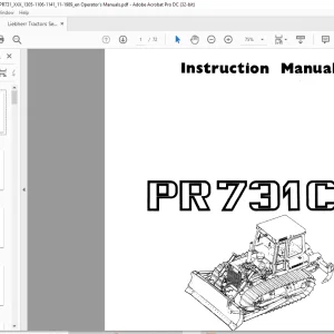 Liebherr Tractor PR731C Instruction Manual - PDF DOWNLOAD