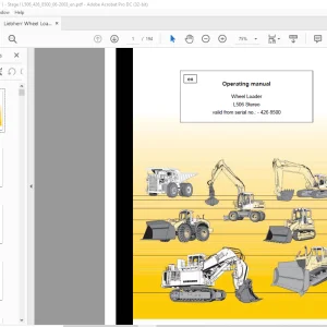Liebherr Wheel Loader L506 Stereo Operating Manual 426 8500 - PDF DOWNLOAD