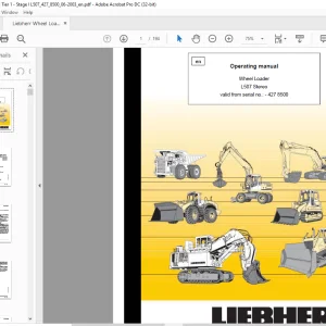 Liebherr Wheel Loader L507 Stereo Operating manual 427 8500 - PDF DOWNLOAD