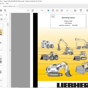 Liebherr Wheel Loader L508 Stereo Operating manual 428 8500 -  PDF DOWNLOAD