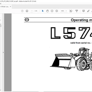 Liebherr Wheel Loader L574 Operation Manual 472 0384 - PDF DOWNLOAD