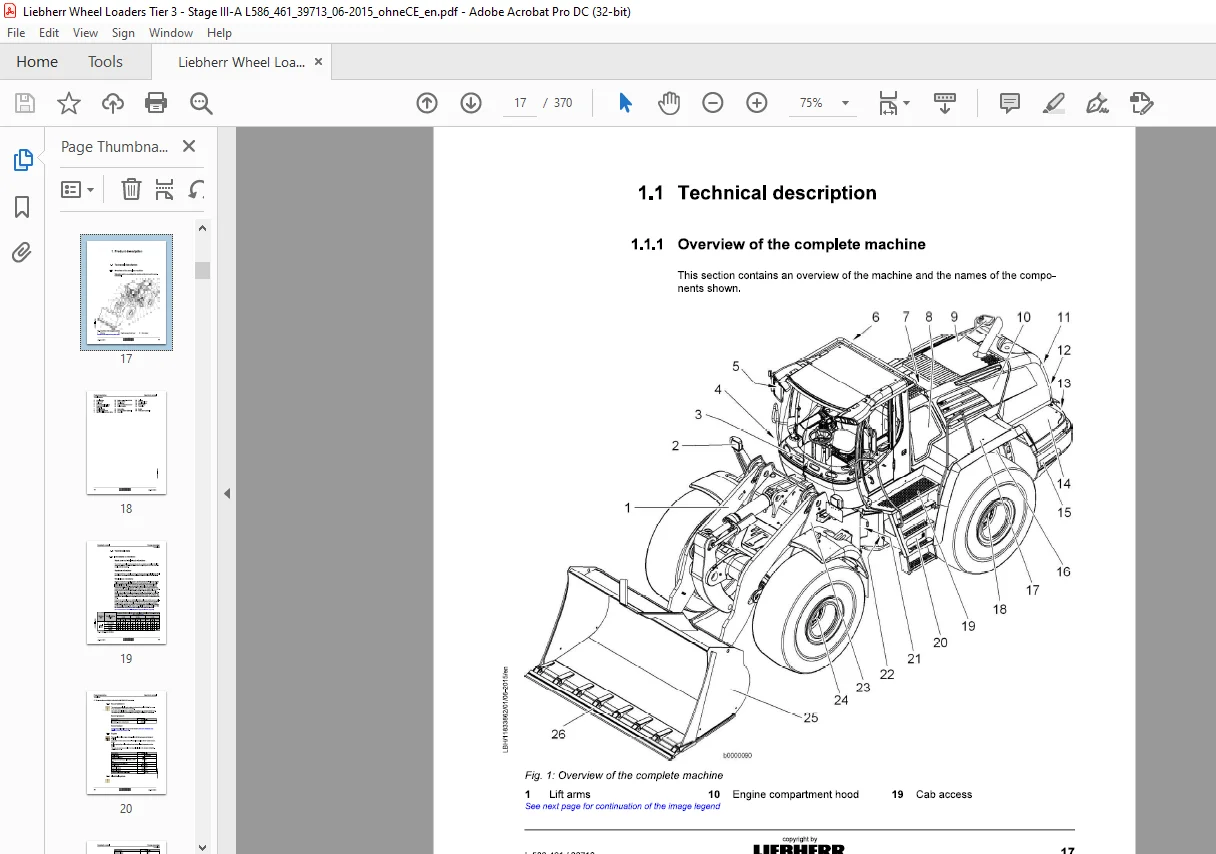 Liebherr Wheel Loader L586-461 Operating Manual - PDF DOWNLOAD - Image 4