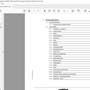 Liebherr Wheel Loaders L509 Operator's manual 40532 - PDF DOWNLOAD