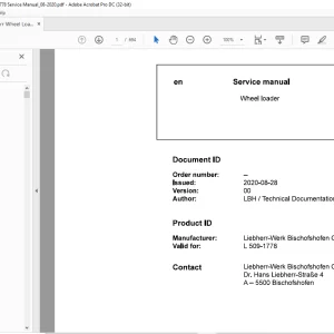 Liebherr Wheel loaders L 509-1778 Service manual - PDF DOWNLOAD