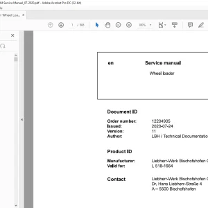 Liebherr Wheel loaders L 518-1664 Service manual - PDF DOWNLOAD