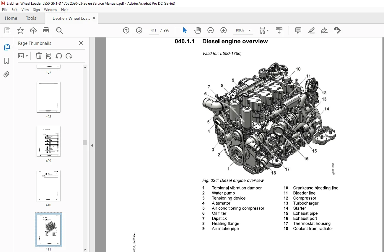 Liebherr Wheel loaders L 550-1756 Service manual - PDF DOWNLOAD - Image 4