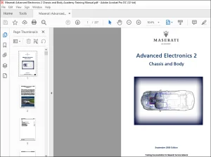 Maserati Advanced Electronics 2 Chassis and Body Academy Training Manual - PDF DOWNLOAD