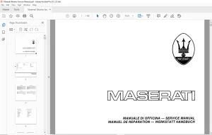 Maserati Biturbo Service Manual - PDF DOWNLOAD