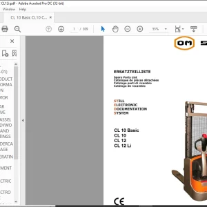 STILL CL 10 Basic CL10 CL12 CL12i Spare Parts Catalogue Manual - PDF DOWNLOAD