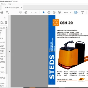 STILL CSH 20 Horizontal a rder picker Truck Spare Parts List Manual  - PDF DOWNLOAD