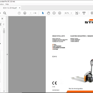 STILL ECH 12  Spare Parts Catalogue Manual  - PDF DOWNLOAD