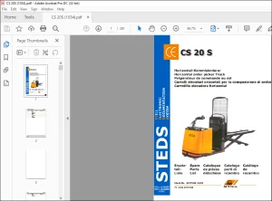 Still CS 20 S HORIZONTAL ORDER PICKER TRUCK Spare Parts List Manual - PDF DOWNLOAD