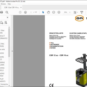 Still CSR 12 ac - CSR 16 ac Spare Parts List Manual  - PDF DOWNLOAD