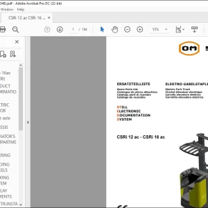 Still CSRI 12 ac - CSRi 16 ac Spare Parts List Manual  - PDF DOWNLOAD