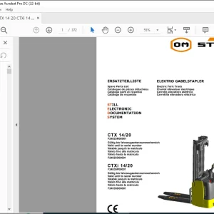 Still CTX 14 20 CTXi 14 20 Spare Parts List Manual - PDF DOWNLOAD