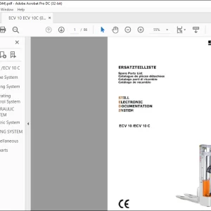 Still ECV 10 ECV 10C Spare Parts List Manual - PDF DOWNLOAD