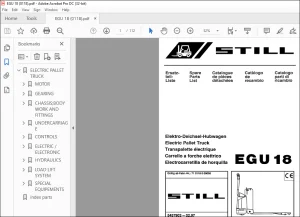 Still EGU 18 Spare Parts List Manual - PDF DOWNLOAD