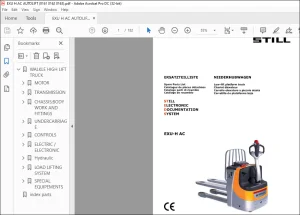 Still EXU-H AC WALKLE HIGH LIFT TRUCK Spare Parts List Manual - PDF DOWNLOAD