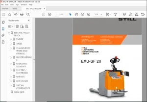 Still EXU-SF 20 Spare Parts List Manual -  PDF DOWNLOAD