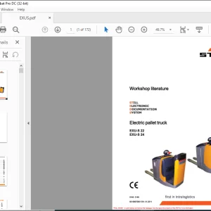 Still Electric Pallet Truck EXU-5 22 EXU-5 24 Workshop Manual 50158070901 -  PDF DOWNLOAD