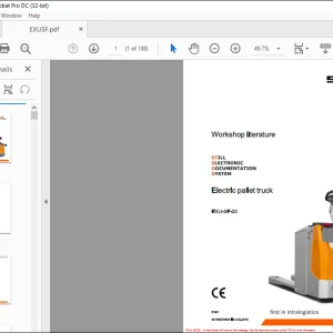 Still  Electric Pallet Truck EXU-SF-20 WORKSHOP MANUAL  - PDF DOWNLOAD