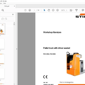 Still FXH 20N FXH 25N Pallet Truck with Driver seated Workshop Manual - PDF DOWNLOAD