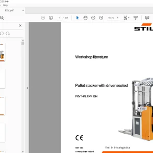 Still FXV 14N FXV 16N Pallet Stacker with Driver seated Workshop Manual 11748012101 - PDF DOWNLOAD