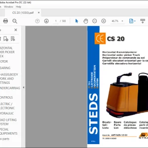 Still HORIZONTAL ORDER PICKER TRUCK CS 20 Spare Parts List Manual - PDF DOWNLOAD