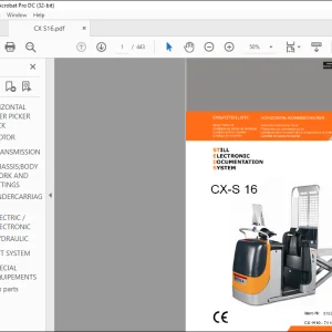 Still HORIZONTAL ORDER PICKER TRUCK CX-S 16  Spare Parts List Manual  -  PDF DOWNLOAD