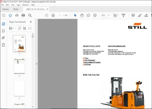 Still High Lift Truck EXG 10 EXG 12 EXG 16 Spare Parts List Manual - PDF DOWNLOAD
