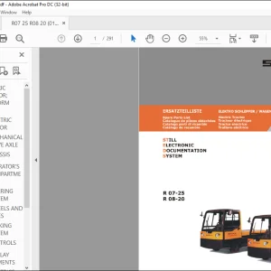 Still R 07-25 R 08-20 ELECTRIC TRACTOR PLATFORM TRUCK Spare Parts List Manual - PDF DOWNLOAD