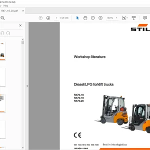 Still RX70-16 RX70-18 RX70-20 Diesel LPG Forklift Trucks Workshop Manual 175719 - PDF DOWNLOAD