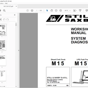 Still Saxby M15 Diesel Fork Truck M15T LPG Fork Truck Workshop Manual - PDF DOWNLOAD