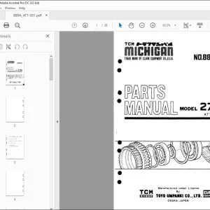 TCM 275B Attachment PARTS MANUAL 889A AAT - PDF DOWNLOAD
