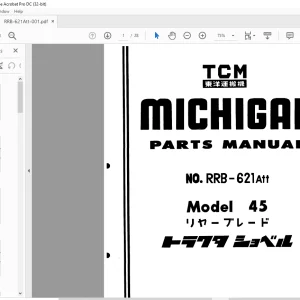 TCM 45 Tractor Shovel Parts Manual RRB-621Att - PDF DOWNLOAD