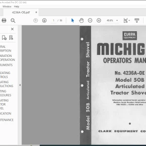 TCM 50B Articulated Tractor Shovel OPERATORS MANUAL- PDF DOWNLOAD