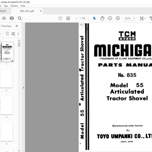 TCM 55 Articulated Tractor Shovel Parts Manual 835 - PDF DOWNLOAD