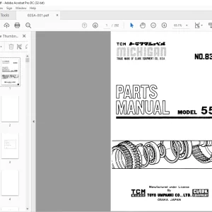 TCM 55B Tractor Shovel Parts Manual 835A - PDF DOWNLOAD